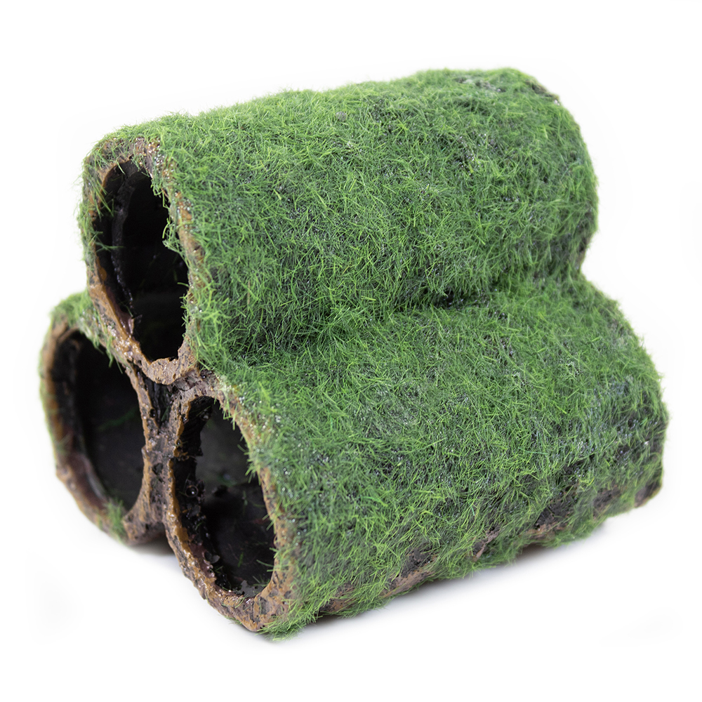 Penn-Plax eOrder | Tide & Treasure™ Hideaway Pipes with Club Moss - Large