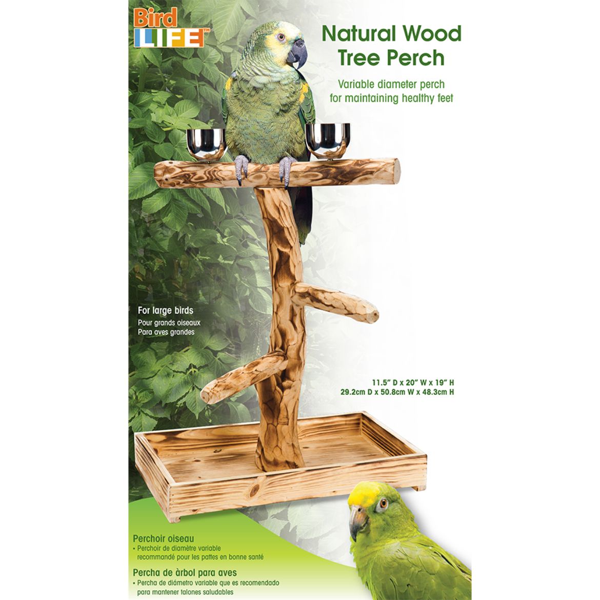 Picture of Bird Life™ Natural Wood Tree Perch for Large Birds