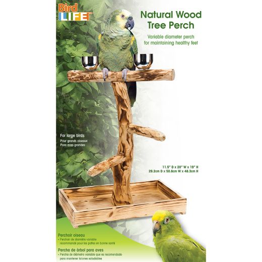 Picture of Bird Life™ Natural Wood Tree Perch for Large Birds