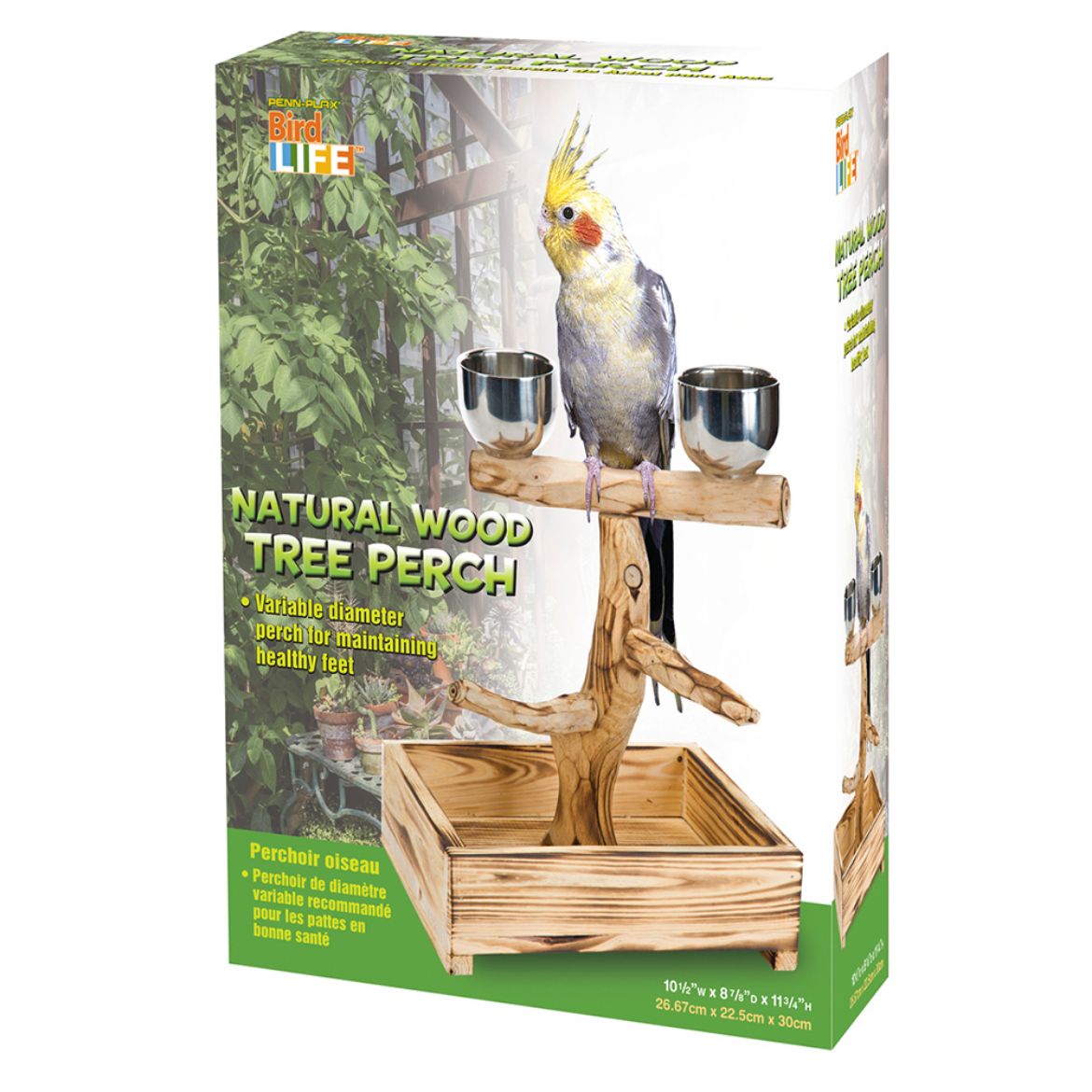 Picture of 10 1/2"W x 8 7/8"D x 11 3/4"H For Small & Medium Birds with Stainless Steel Cups