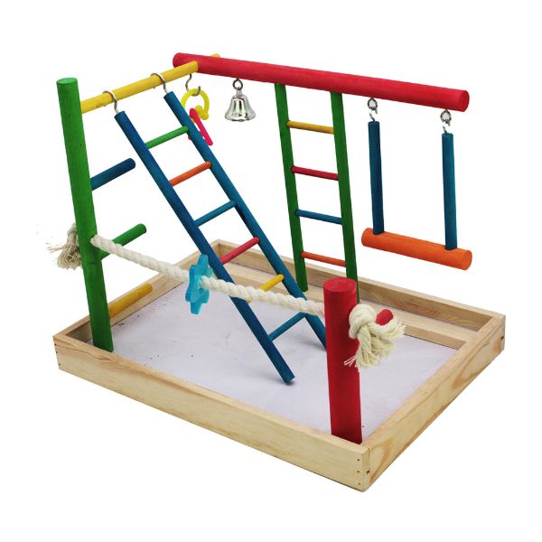 Picture of Bird Life™ Multicolor Wooden Playpen - Large