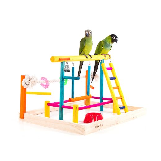 Picture of Bird Life™ Multicolor Wooden Playpen - Extra Large