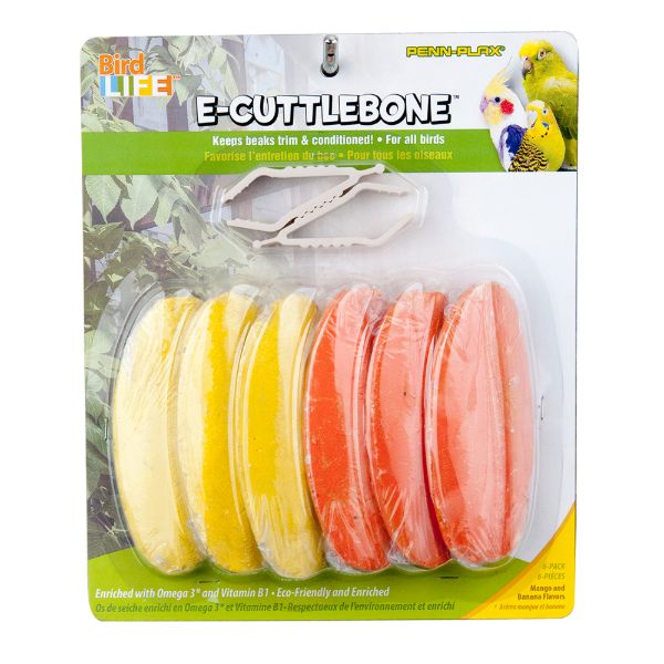 Picture of Bird Life™ e-Cuttlebone™ Mineral Block - 6-Pack - Mango and Banana Flavors
