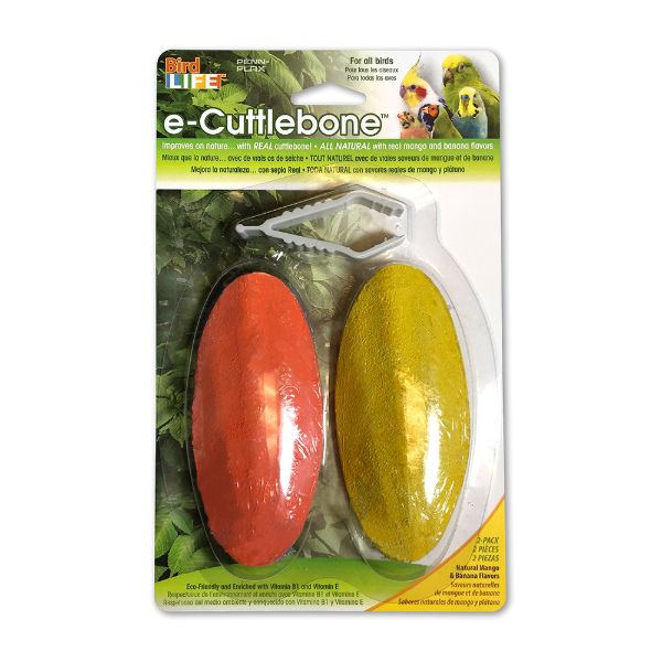 Picture of Bird Life™ e-Cuttlebone™ Mineral Block - 2-Pack - Mango and Banana Flavors