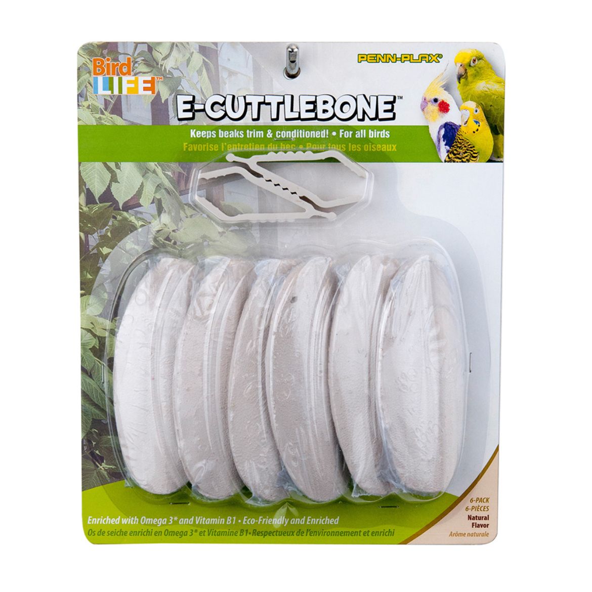 Picture of Bird Life™ e-Cuttlebone™ Mineral Block - 6-Pack - Natural