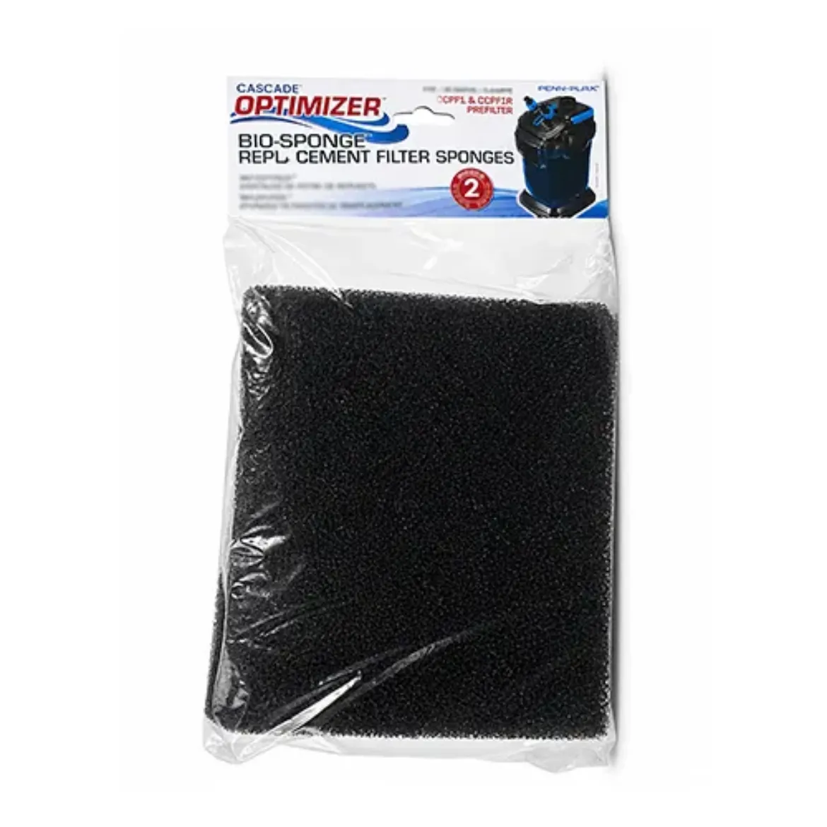 Cascade™ Fine Bio-Sponge™  for Optimizer - 2-Pack